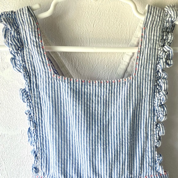 Mini Boden Seersucker Pinafore Dress Size 4-5 - Picture 5 of 12
